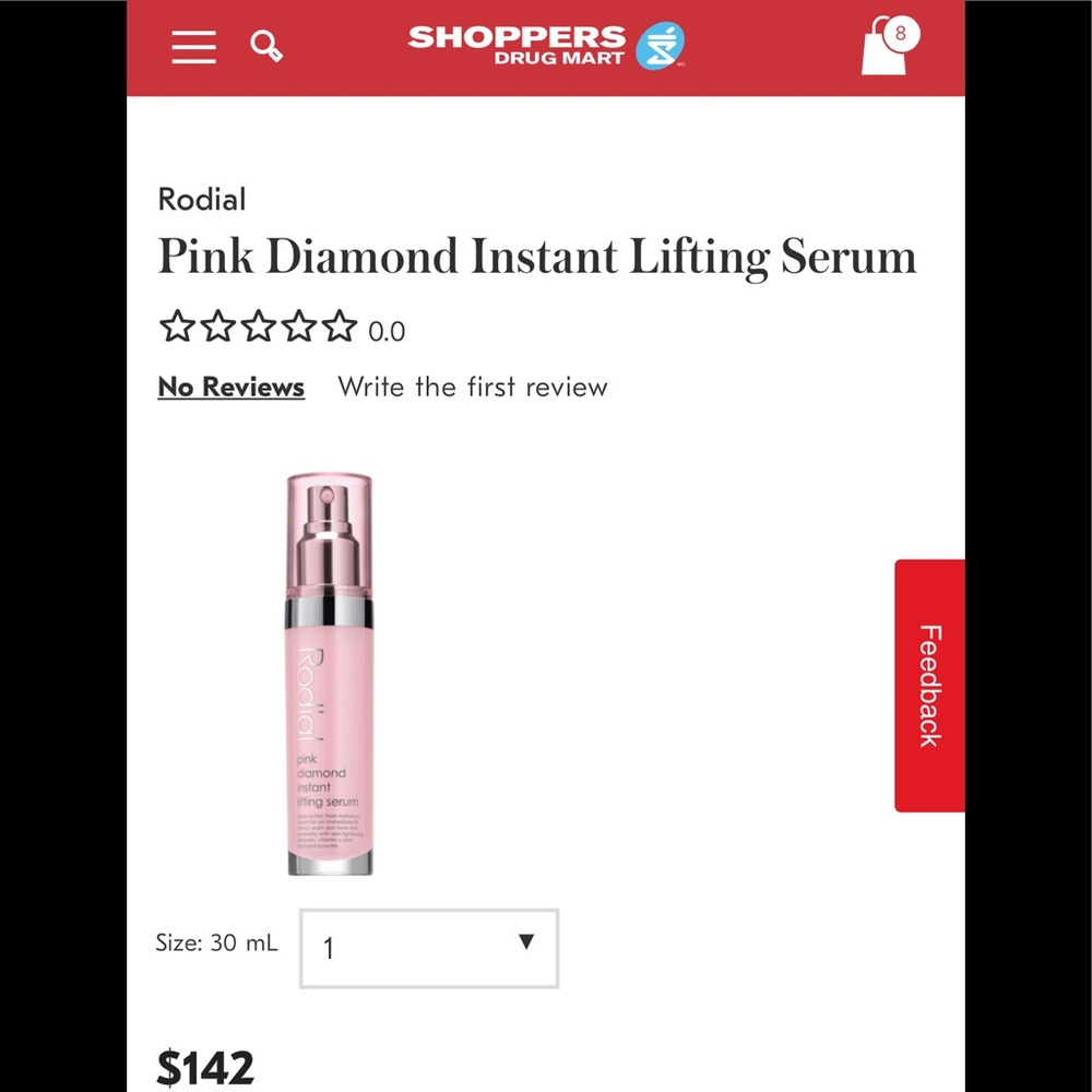 BNIB Pink Diamond Serum Rodical